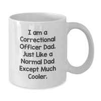 Load image into Gallery viewer, Correctional Officer Dad Unique Gifts for Correctional Officer Men, Funny White Coffee Mug for Correctional Officer, Gifts from Family to Correctional Officer Dad - Additional