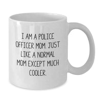 Load image into Gallery viewer, Birthday Gift for Her Police Officer Mom White Coffee Mug Present - Additional