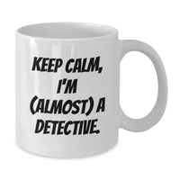 Load image into Gallery viewer, Birthday Gift Detective White Mug for Her Present - Additional