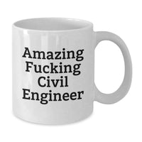 Load image into Gallery viewer, Funny Civil Engineer Gifts for Men - White Coffee Mug, Amazing Quote, Perfect Graduation Unique Gifts from Family - Additional