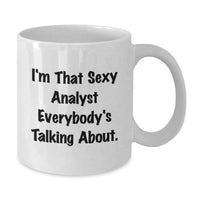 Load image into Gallery viewer, Analyst Keepsake White Coffee Mug for Him Birthday Gift with Quote - Additional