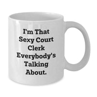 Load image into Gallery viewer, Court Clerk Keepsake White Premium Coffee Mug for Him Birthday Gift - Additional