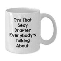 Load image into Gallery viewer, Drafter White Coffee Mug Sleek Keepsake Birthday Gift for Him - Additional
