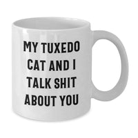 Load image into Gallery viewer, Funny Tuxedo Cat Gifts for Men from Family - White Coffee Mug with Inspirational Quote - Additional
