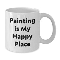 Load image into Gallery viewer, Funny Painting Gifts for Graduation, White Coffee Mug with &#39;Painting Is My Happy Place&#39; Quote, Perfect for Friends, Family, Coworkers - Gifts from Men, Women, Friends, Coworkers, Family - Additional

