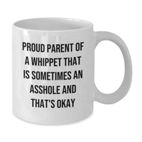 Load image into Gallery viewer, Funny Whippet Dog Mom Gifts from Dad to Daughter, Unique Christmas Unique Gifts for Women, White Coffee Mug - Additional
