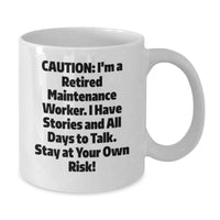 Load image into Gallery viewer, Funny Maintenance Worker White Coffee Mug, Gifts for Men from Friends, Unique Graduation Unique Gifts - Additional