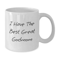 Load image into Gallery viewer, Funny Godmom Quotes Gifts from Men to Godmom for Graduation - White Coffee Mug, 11oz or 15oz Capacity, Ceramic, Microwave and Dishwasher Safe - Additional
