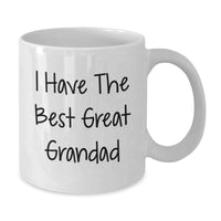 Load image into Gallery viewer, Funny Grandad Gifts from Men to Grandad, I Have The Best Great Grandad White Coffee Mug for Graduation - Additional
