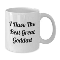 Load image into Gallery viewer, Funny Goddad Quotes White Coffee Mug, Gifts from Men to Goddad, Inspirational Quote for Goddad&#39;s Graduation, Unique Gifts for Him - Additional
