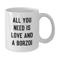 Load image into Gallery viewer, Funny Borzoi Dog Lover Gifts from Family to Friends, Christmas Unique White Coffee Mugs with Love A Borzoi, Perfect for Borzoi Dog Enthusiasts - Additional
