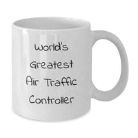 Load image into Gallery viewer, Funny Air Traffic Controller Gifts for Men from Friends, World&#39;s Greatest White Coffee Mug for Graduation - Additional
