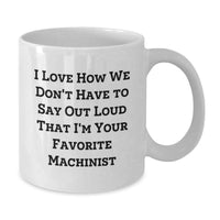 Load image into Gallery viewer, Funny Machinist Gifts, White Coffee Mug for Favorite Machinist, Graduation Unique Gifts from Friends to Machinist - Additional