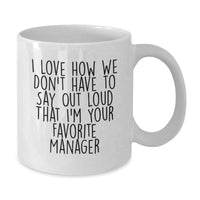 Load image into Gallery viewer, Funny Manager Gifts from Friends, White Coffee Mug for Graduation Unique Gifts - Additional