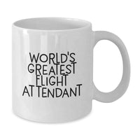 Load image into Gallery viewer, Funny Flight Attendant Mugs Gifts from Friends for Men and Women World&#39;s Greatest Flight Attendant Christmas Unique Mugs, 11oz or 15oz White Ceramic - Additional
