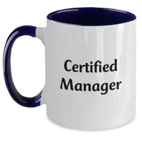 Load image into Gallery viewer, Manager Keepsake Two Tone Coffee Mug for Him Birthday Gift Black &amp; White - Main