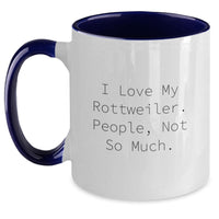 Load image into Gallery viewer, Funny Rottweiler Dog Gifts from Friends for Birthday Unique Two Tone Coffee Mug - Main