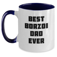 Load image into Gallery viewer, Funny Borzoi Dog Two Tone Coffee Mugs Gifts from Dad for Birthday Unique Presents - Main