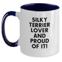 Load image into Gallery viewer, Funny Silky Terrier Dog Lover Gifts for Birthday, Two Tone Coffee Mug from Friends, Unique Silky Terrier Dog Mug for Men, Women, Family - Main
