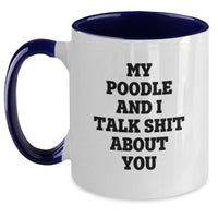 Load image into Gallery viewer, Poodle Dog Lovers Funny Two Tone Coffee Mug Gifts for Men from Friends, Cute Quote for Birthday Unique Gifts - Main
