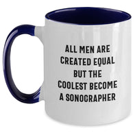 Load image into Gallery viewer, Funny Sonographer Gifts from Men to Unique Birthday Unique Gifts for Sonographer Enthusiasts - Two Tone Coffee Mug - Main

