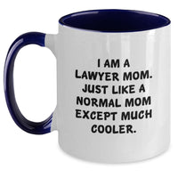 Load image into Gallery viewer, Funny Lawyer Gifts from Mom for Men, Inspirational Graduation Unique Gifts for Lawyer, Funny Two Tone Coffee Mug - Main