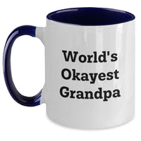 Load image into Gallery viewer, Grandpa Keepsake Mug for Him – Birthday Gift – World's Okayest Grandpa - Main
