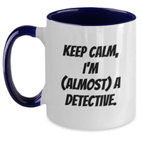 Load image into Gallery viewer, Birthday Gift Detective Two Tone Coffee Mug for Her Present - Main