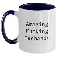 Load image into Gallery viewer, Mechanic Keepsake Two Tone Coffee Mug for Him Birthday Surprise Gift - Main
