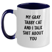 Load image into Gallery viewer, Gray Tabby Cat Funny Mugs Gifts from Family to Gray Tabby Cat Lovers, Unique Graduation Gifts for Men, Women, Friends, Coworkers, and Family - Main
