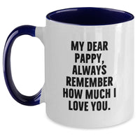 Load image into Gallery viewer, Funny and Cute Pappy Two Tone Coffee Mugs Gifts from Men to Their Dear Pappy - Christmas Unique Gifts for Pappy - Main
