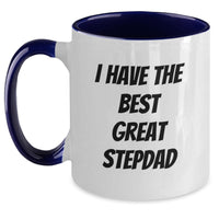 Load image into Gallery viewer, Funny Stepdad Gifts from Men to Stepdad - I Have The Best Great Stepdad Two Tone Coffee Mug for Graduation - Main
