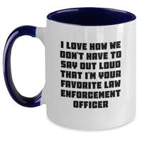 Load image into Gallery viewer, Funny Law Enforcement Officer Gifts from Men to Family, Funny Two Tone Coffee Mug for Law Enforcement Officer Graduation Unique Gifts - Main
