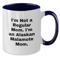 Load image into Gallery viewer, Funny Alaskan Malamute Dog Gifts for Mom - Two Tone Coffee Mug - Unique Christmas Memorable Presents from Family - I'm Not A Regular Mom - Additional
