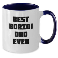 Load image into Gallery viewer, Funny Borzoi Dog Two Tone Coffee Mugs Gifts from Dad for Birthday Unique Presents - Additional