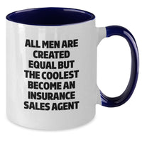 Load image into Gallery viewer, Insurance Sales Agent Funny Gifts from Men, Gifts for Insurance Sales Agent Two Tone Coffee Mug - Graduation Unique - Additional
