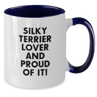 Load image into Gallery viewer, Funny Silky Terrier Dog Lover Gifts for Birthday, Two Tone Coffee Mug from Friends, Unique Silky Terrier Dog Mug for Men, Women, Family - Additional
