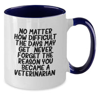 Load image into Gallery viewer, Funny Veterinarian Gifts from Men or Women for Valentine's Unique Gifts for Veterinarian Coffee Lovers - Two Tone Coffee Mug - Additional