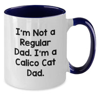 Load image into Gallery viewer, Funny Calico Cat Gifts for Men - Calico Cat Dad Two Tone Coffee Mug, Christmas Unique Presents from Dad to Son - Additional
