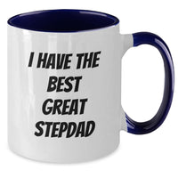Load image into Gallery viewer, Funny Stepdad Gifts from Men to Stepdad - I Have The Best Great Stepdad Two Tone Coffee Mug for Graduation - Additional
