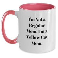 Load image into Gallery viewer, A Funny Yellow Cat Mom Christmas Unique Gift for Family - Yellow Cat Two Tone Coffee Mug - Main