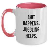 Load image into Gallery viewer, Juggling Fun Gifts from Friends for Juggling Lovers, Funny Christmas Unique Mugs, Two Tone Ceramic Coffee Mug for Men and Women - Main