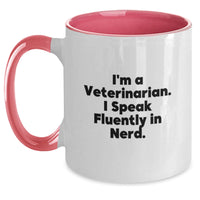Load image into Gallery viewer, Veterinarian Gifts, Funny Quote Mug, Gifts from Friends for Veterinarian Graduation, Unique Two Tone Coffee Mug - Main
