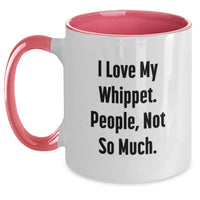 Load image into Gallery viewer, Funny Whippet Dog Lover Gifts for Men, Women, Friends, and Family - Unique Birthday Two Tone Coffee Mug - Main