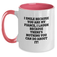 Load image into Gallery viewer, Funny Fiance Gifts - Two Tone Coffee Mug with Inspirational Quote, Gifts from Men to Fiance, Gifts for Fiance Graduation, 11oz Ceramic Mug - Main

