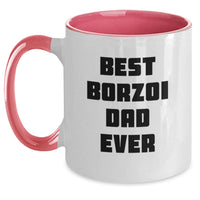 Load image into Gallery viewer, Funny Borzoi Dog Two Tone Coffee Mugs Gifts from Dad for Birthday Unique Presents - Main