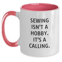 Load image into Gallery viewer, Funny Sewing Gifts for Sewing Enthusiasts, Two Tone Coffee Mug for Birthday Unique Gifts from Friends, Family - Main