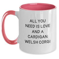 Load image into Gallery viewer, Funny Cardigan Welsh Corgi Dog Gifts from Friends - &#39;All You Need Is Love And A Cardigan Welsh Corgi&#39; Christmas Unique Mugs for Coffee Lovers - Main
