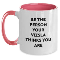 Load image into Gallery viewer, Vizsla Dog Quote Coffee Mugs Gifts from Friends and Family, Birthday Unique Gifts for Vizsla Dog Lovers - Funny Two Tone Mugs - Main
