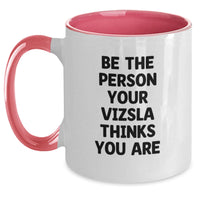 Load image into Gallery viewer, Funny Vizsla Dog Lover Gifts from Friends and Family for Him or Her Birthday Unique Presents Two Tone Coffee Mug - Main